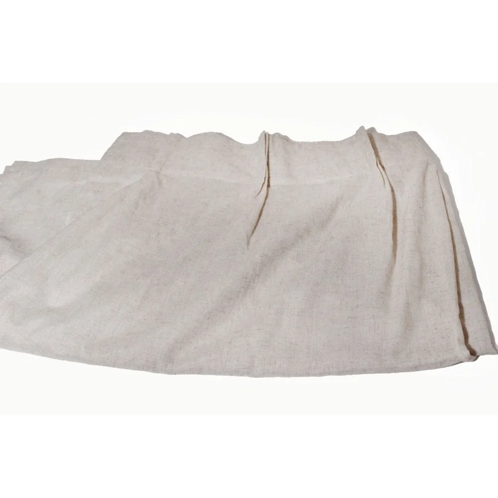 Natural Oatmeal Linen Blend Black Out Curtain Panel Rod Pocket 63 x 40 in Beige